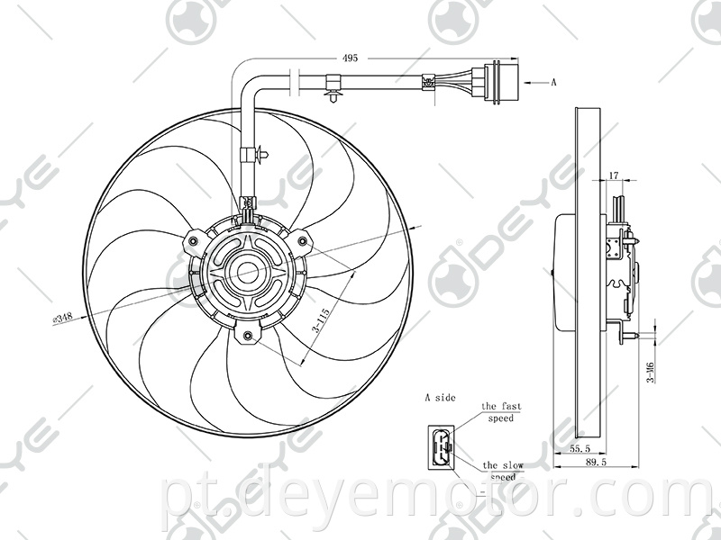 6x0959455c 6n0 959 455L Radador de ventilador de resfriamento de carros para VW Polo Lupo New Beetle Seat